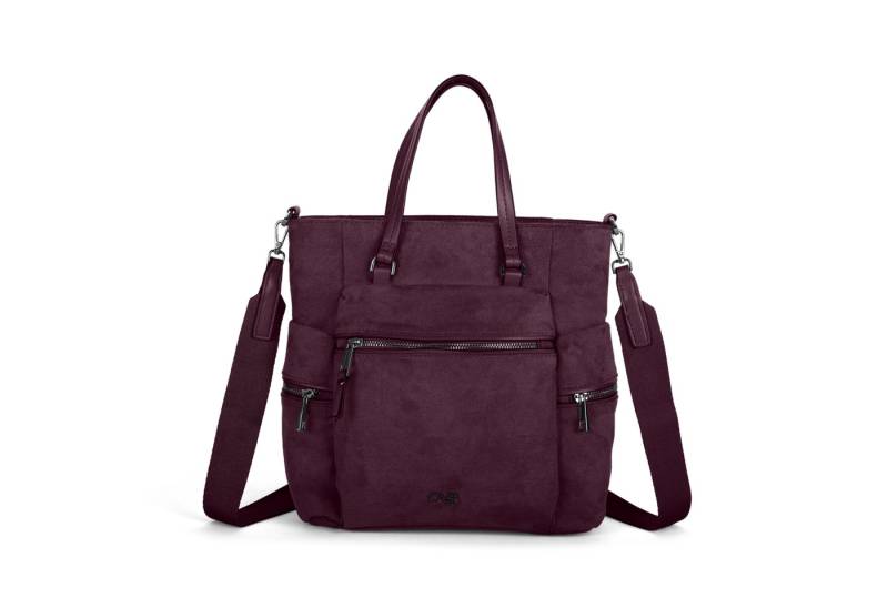 Cas8 Umhängetasche RIKE 33710 von Cas8 mit Rucksackfunktion aus weichem, veganem Suede von Cas8