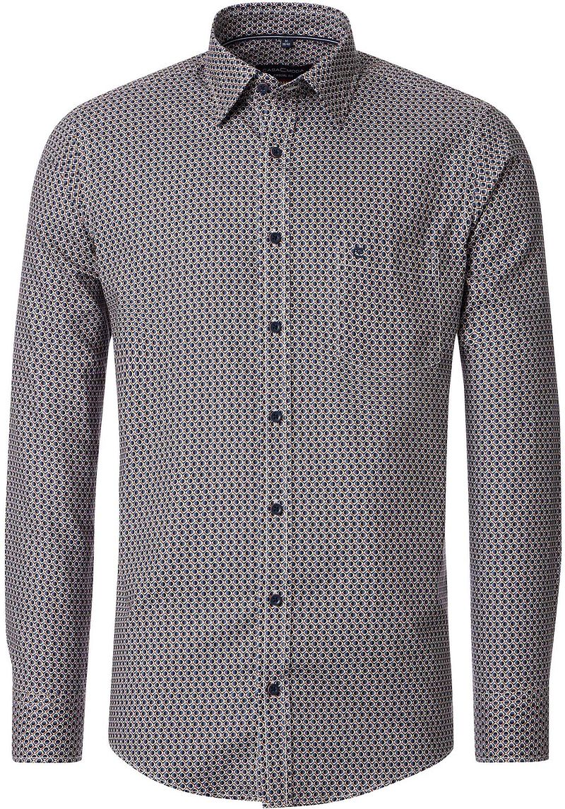 Casa Moda Freizeithemd Druck Blau - Größe 5XL von Casa Moda