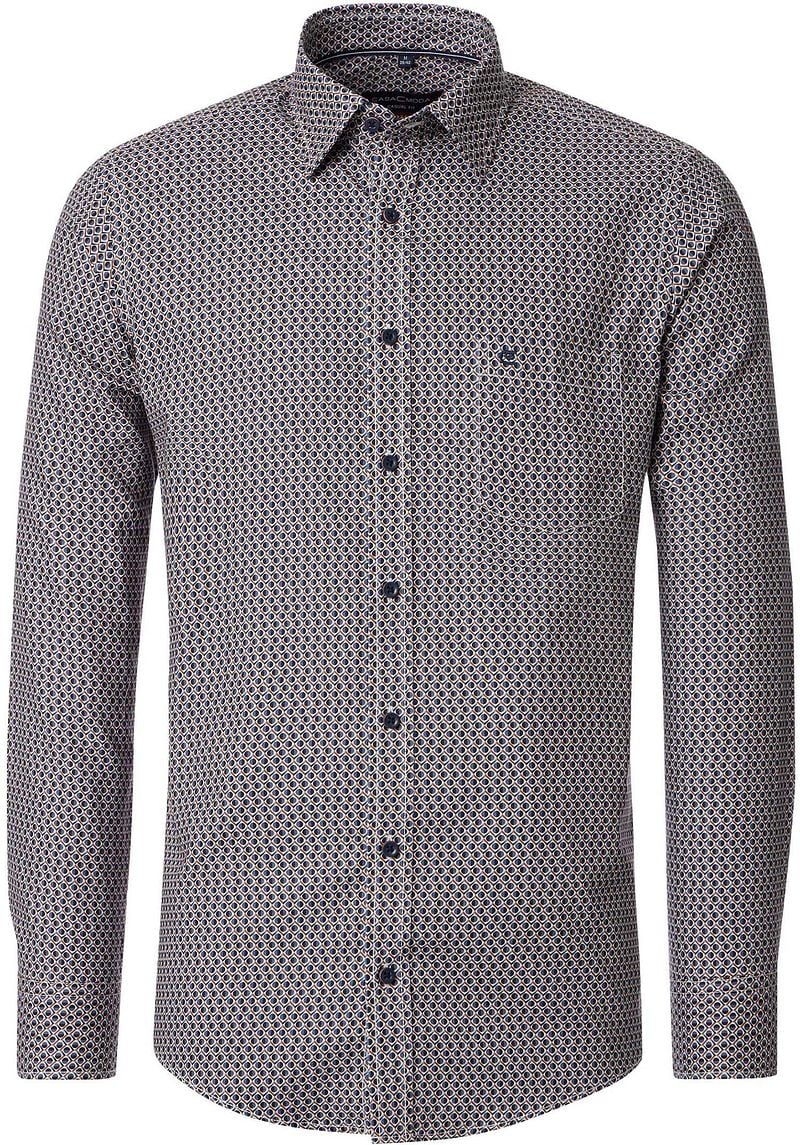Casa Moda Freizeithemd Druck Blau - Größe M von Casa Moda