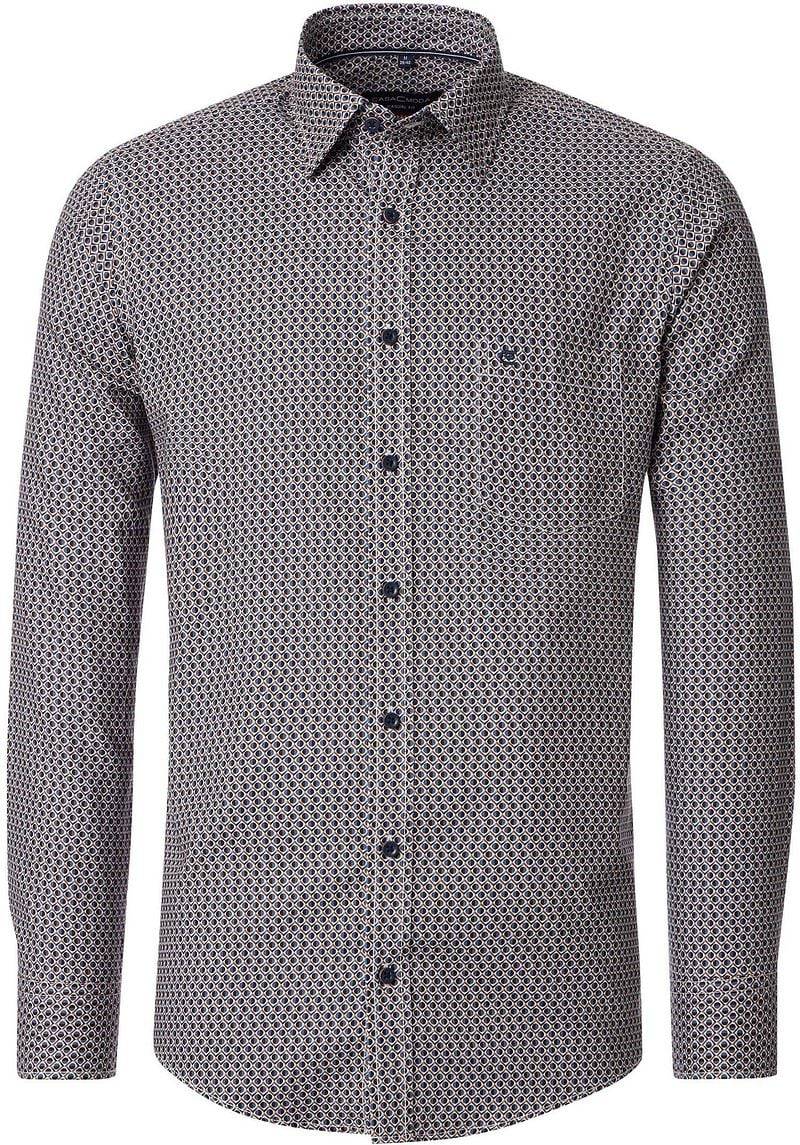 Casa Moda Freizeithemd Druck Blau - Größe M von Casa Moda