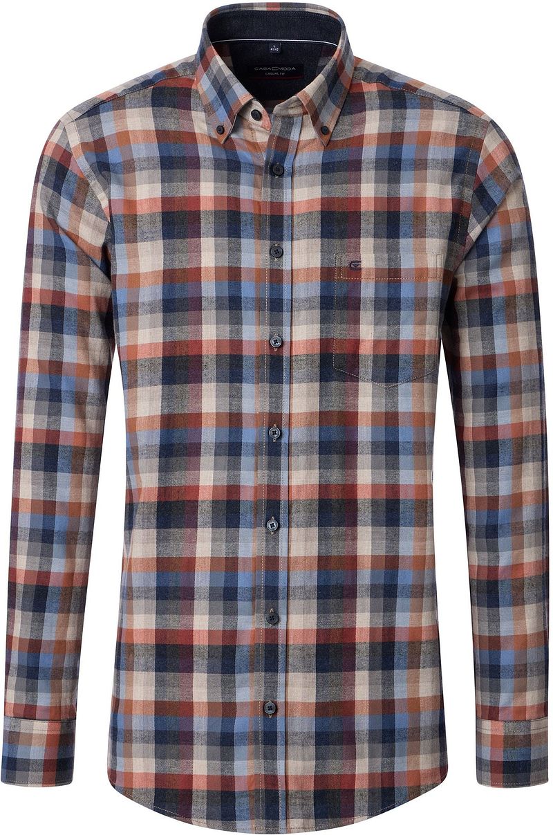 Casa Moda Freizeithemd Kariert Herringbone Multicolour - Größe 4XL von Casa Moda