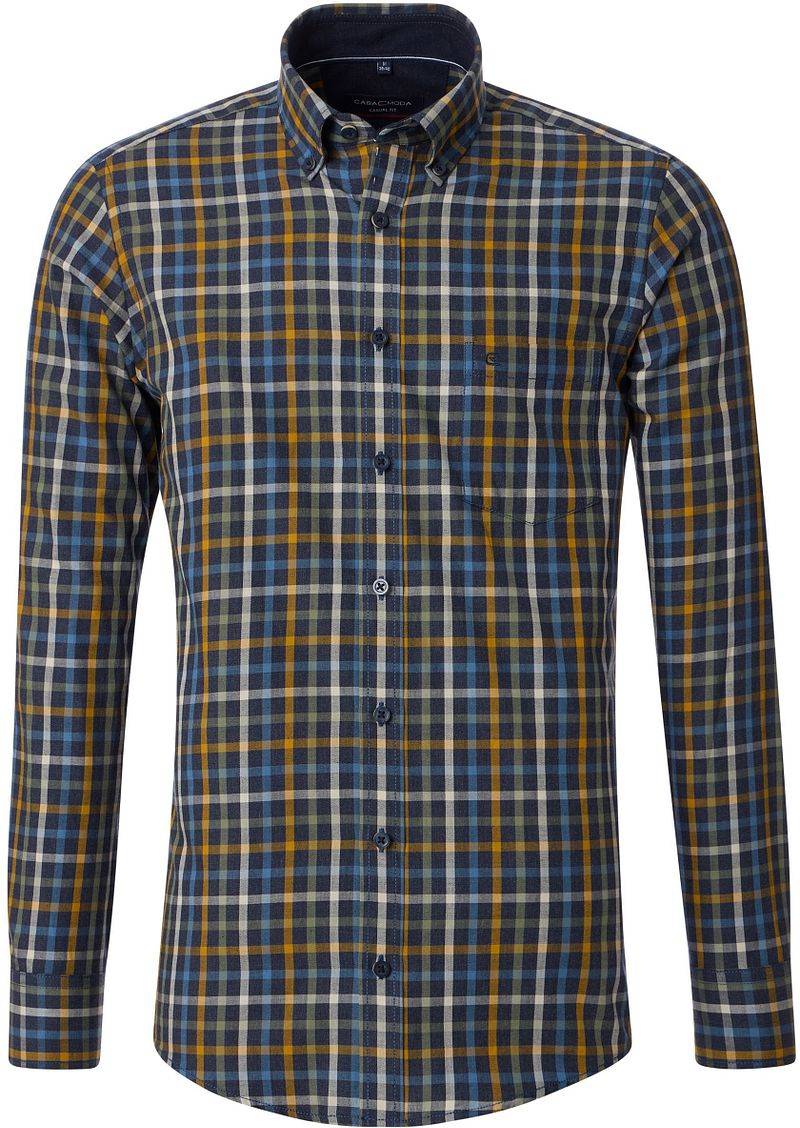 Casa Moda Freizeithemd Kariert Navy   - Größe 5XL von Casa Moda