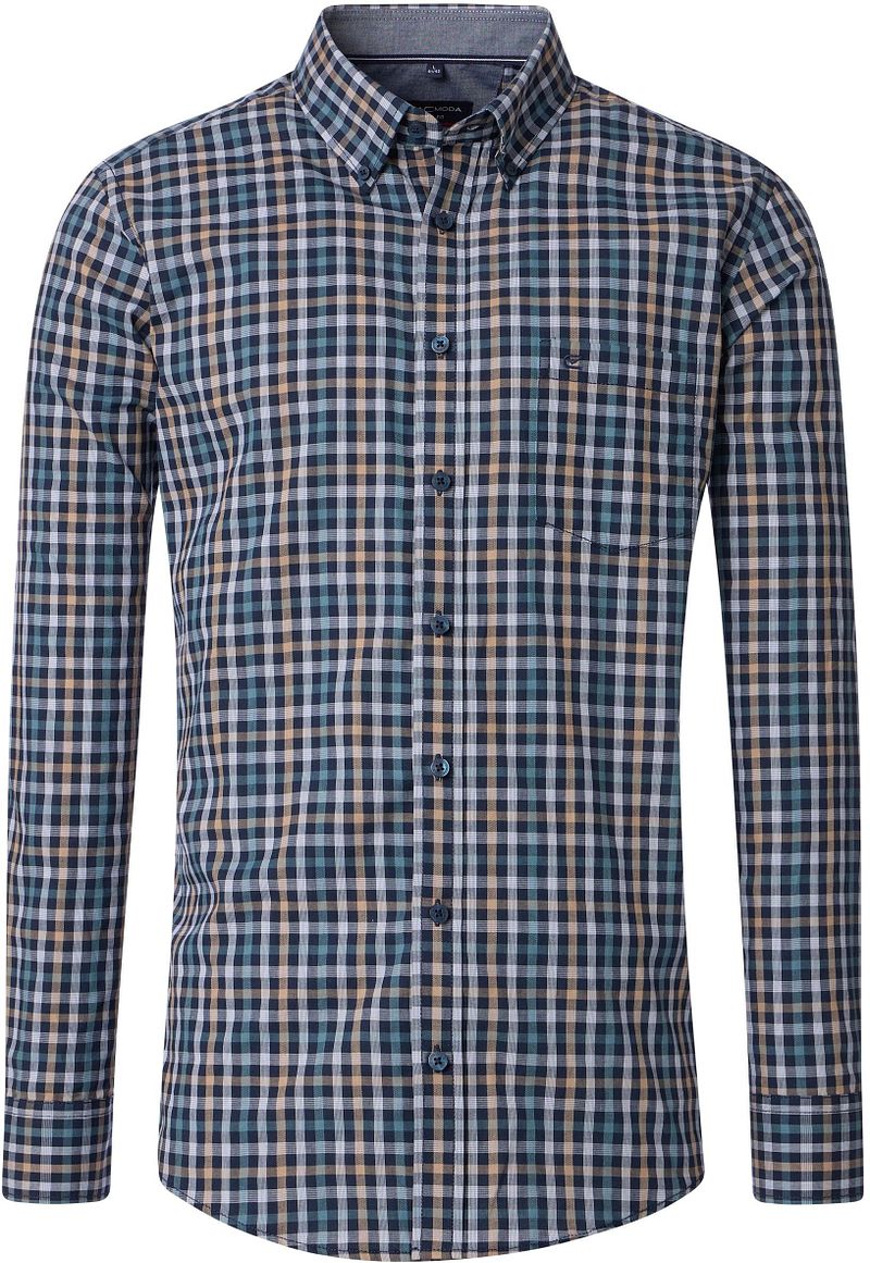 Casa Moda Freizeithemd Kariert Navy Multicolour   - Größe XXL von Casa Moda