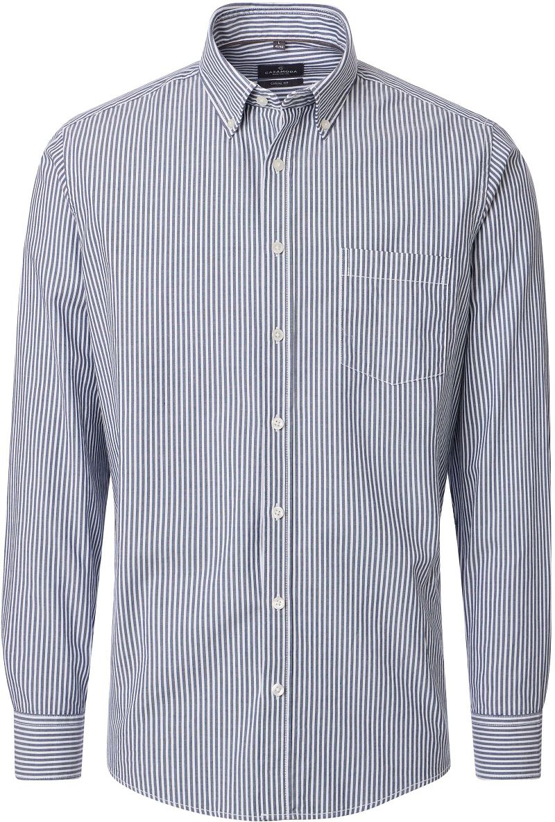 Casa Moda Freizeithemd Streifen Navy - Größe L von Casa Moda