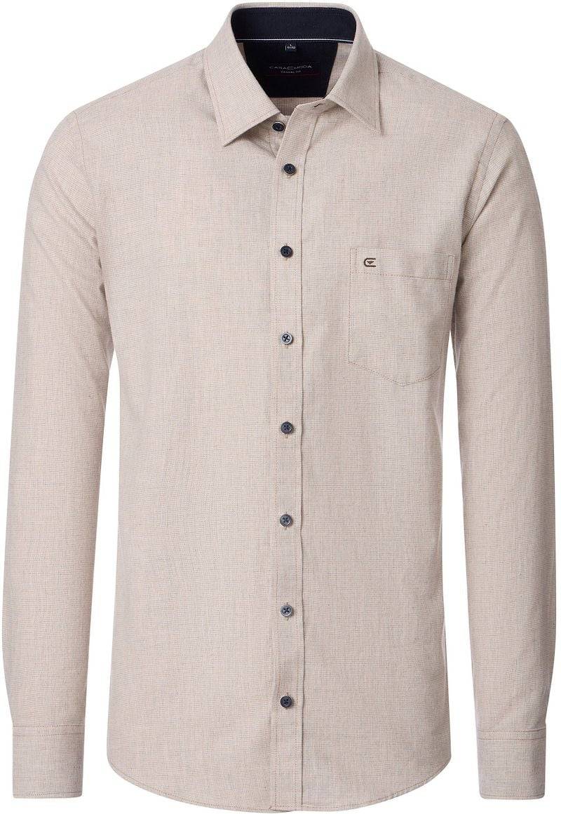 Casa Moda Freizeithemd Structure Beige - Größe XL von Casa Moda