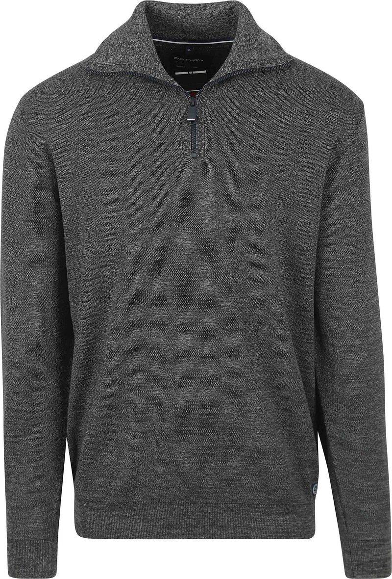 Casa Moda Half Zip Pullover Dunkelgrün - Größe M von Casa Moda