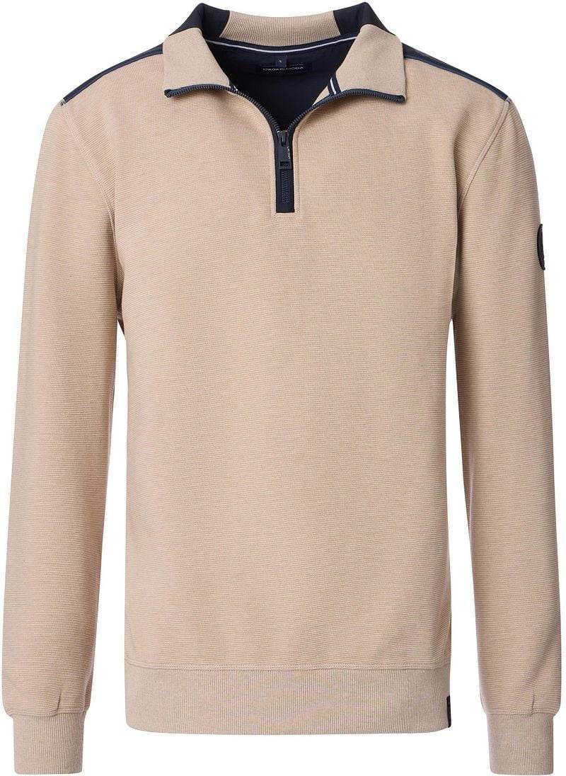 Casa Moda Half Zip Sweat Beige - Größe XXL von Casa Moda