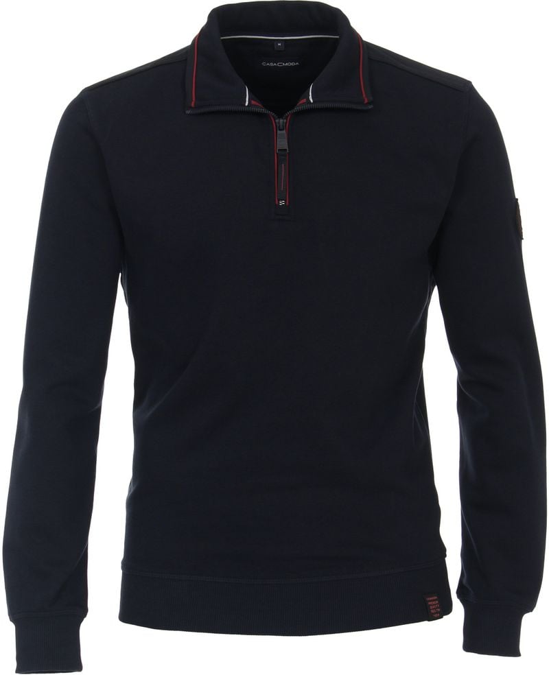 Casa Moda Half Zip Sweater Dunkelblau - Größe L von Casa Moda