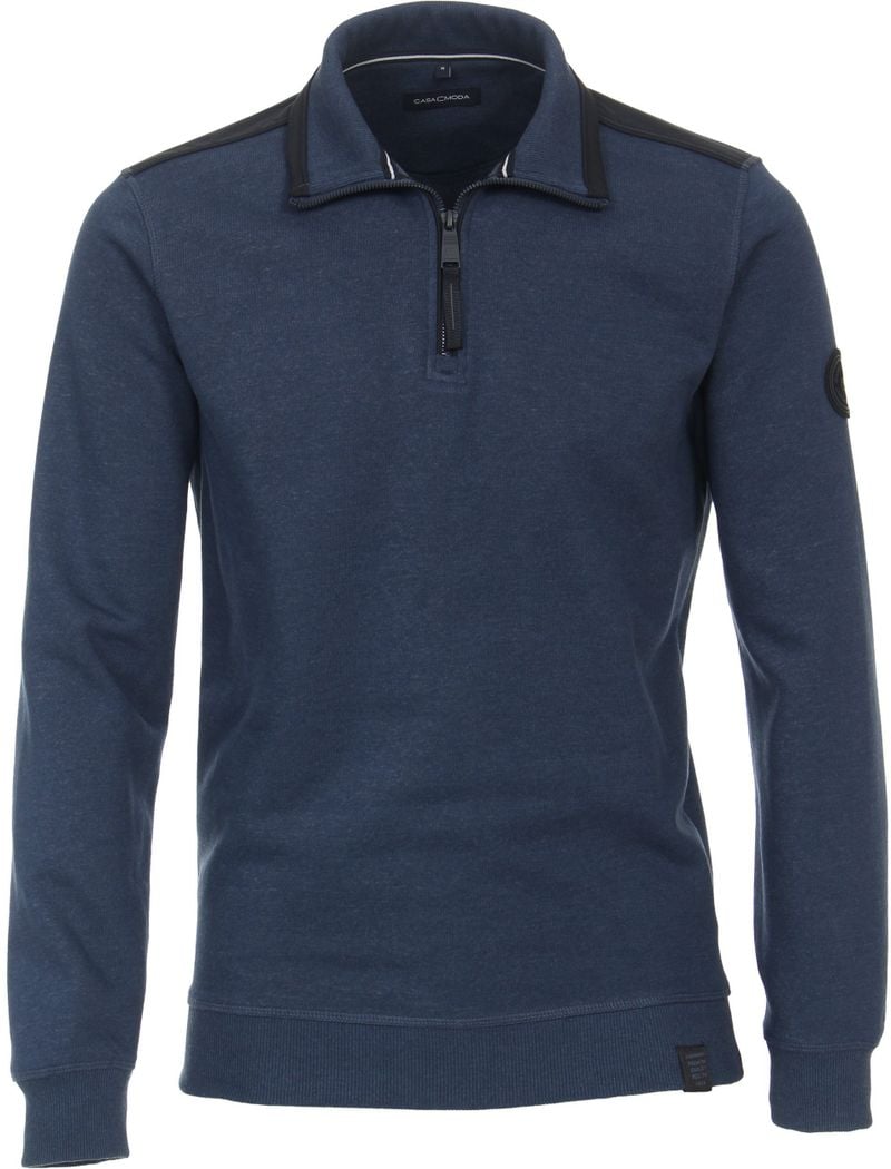 Casa Moda Half Zip Sweater Dunkelblau Indigo - Größe M von Casa Moda