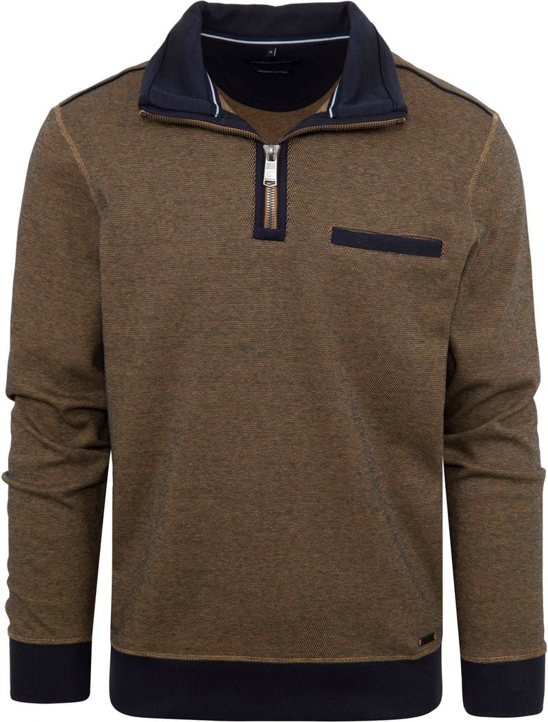 Casa Moda Halfzip-Pullover Ockergelb - Größe L von Casa Moda