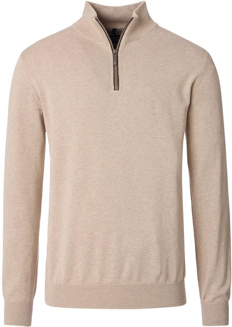 Casa Moda Halfzip Pullover Solid Beige - Größe 5XL von Casa Moda
