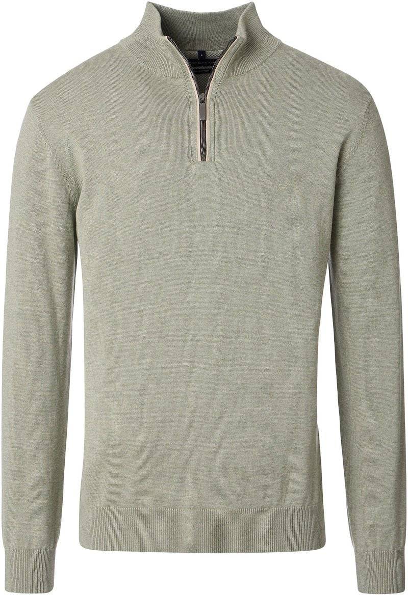 Casa Moda Halfzip Pullover Solid Hellgrün - Größe M von Casa Moda