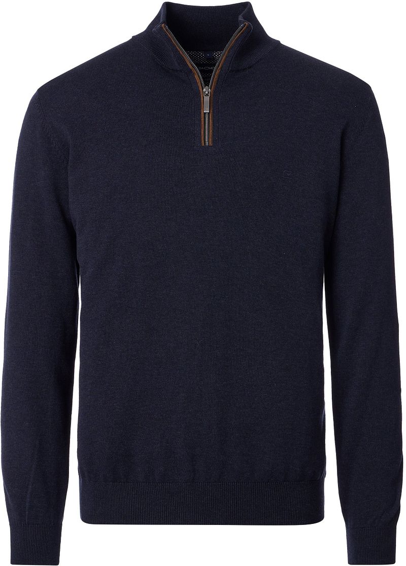 Casa Moda Halfzip Pullover Solid Navy - Größe L von Casa Moda