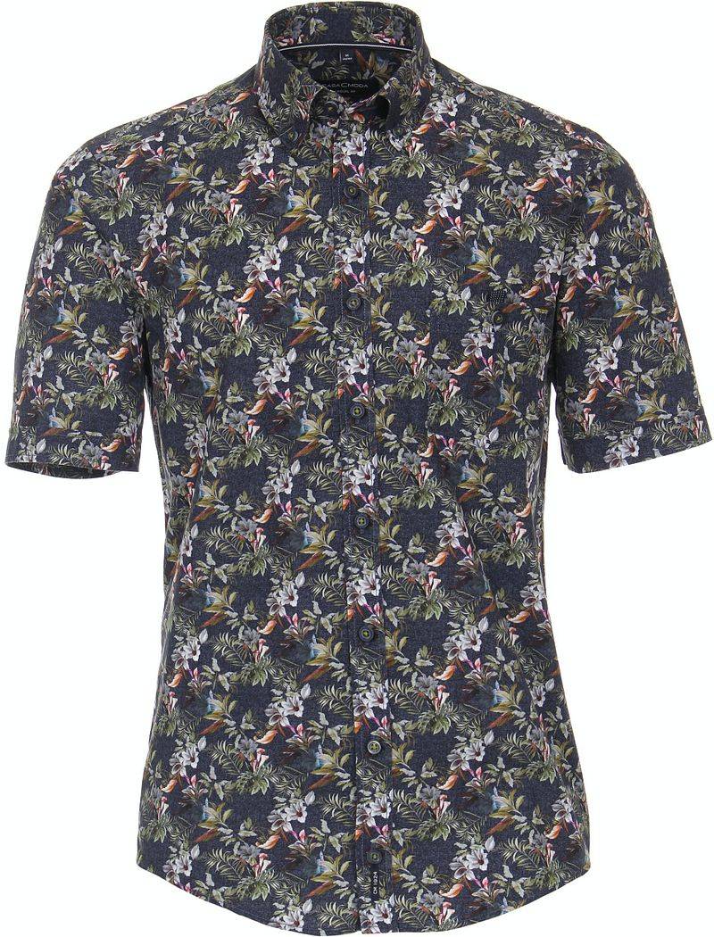 Casa Moda KA Freizeithemd Botanische Druck Dunkelblau - Größe M von Casa Moda