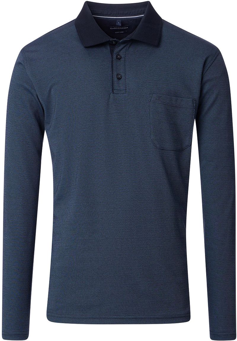 Casa Moda Long Sleeve Poloshirt Structure Navy - Größe 5XL Casa Moda Long Sleeve Poloshirt Structure Navy - Größe 5XL von Casa Moda