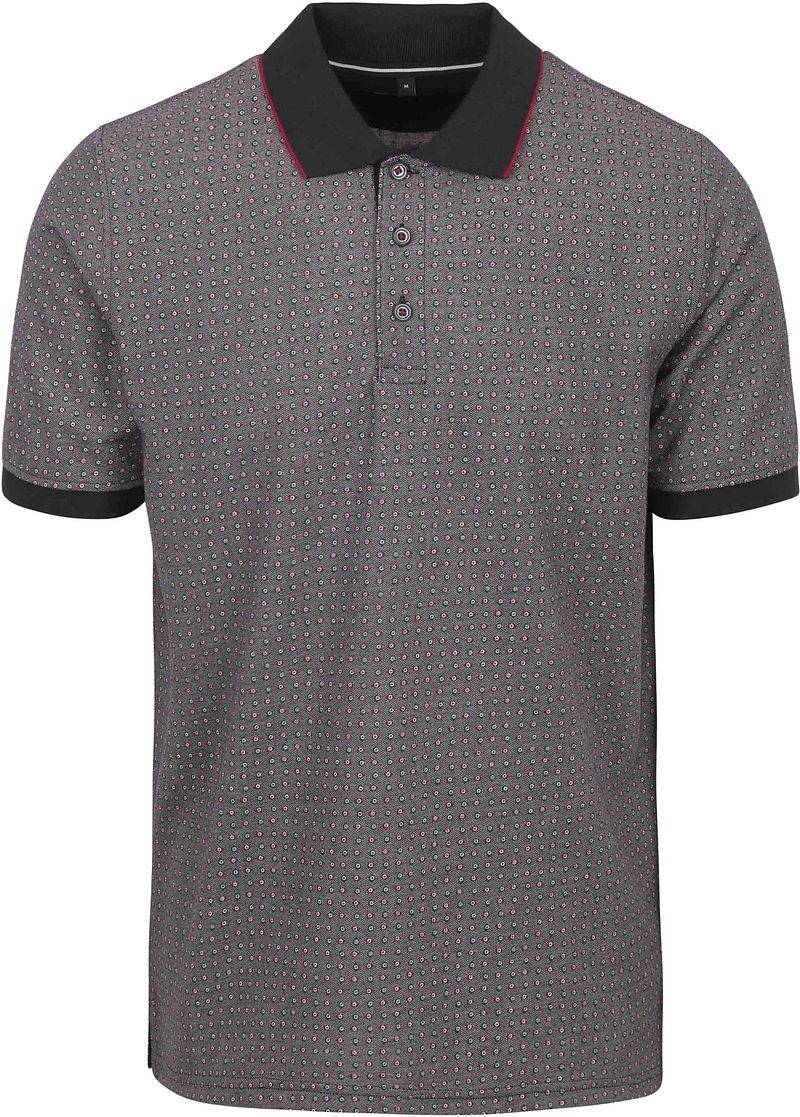 Casa Moda Poloshirt Druck Grau Multicolour - Größe M von Casa Moda