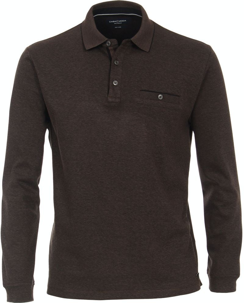 Casa Moda Poloshirt LS Braun - Größe M von Casa Moda