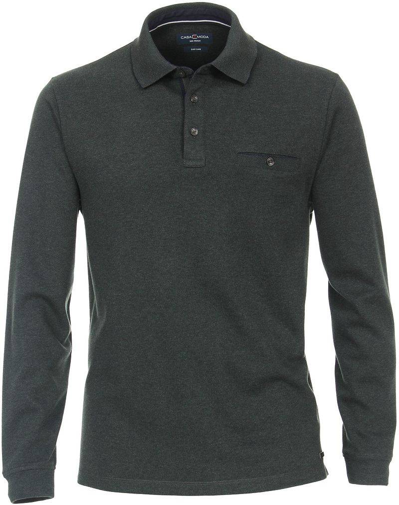Casa Moda Poloshirt LS Dunkelgrün - Größe 5XL von Casa Moda