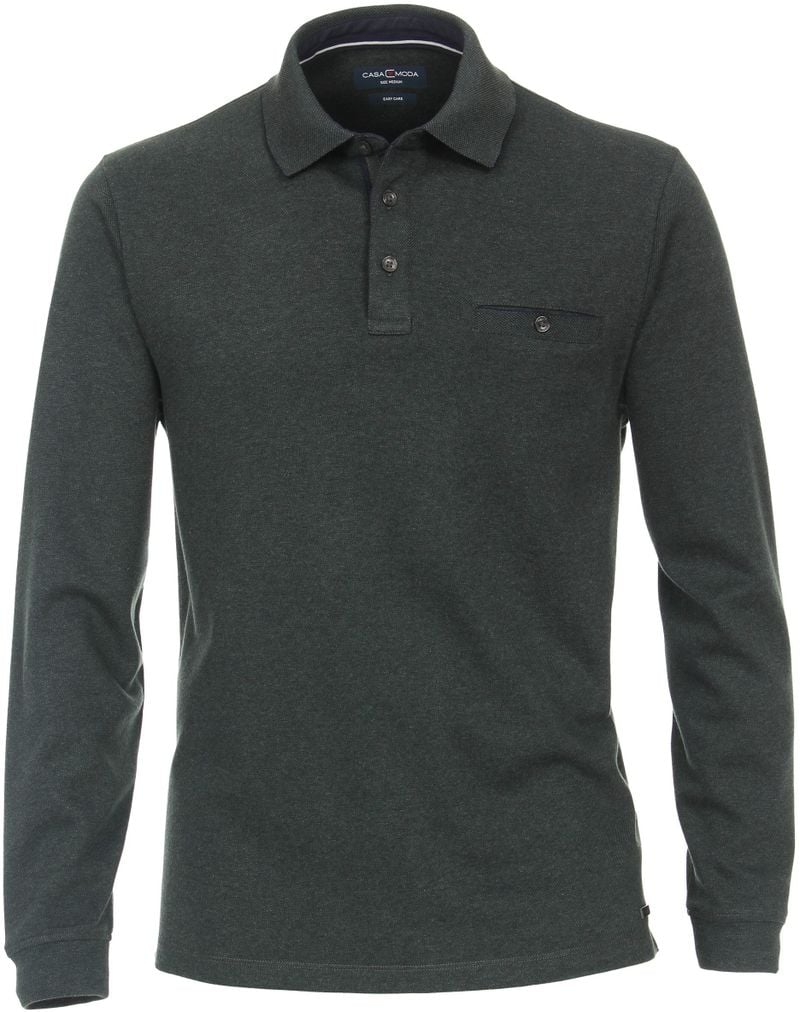 Casa Moda Poloshirt LS Dunkelgrün - Größe L von Casa Moda