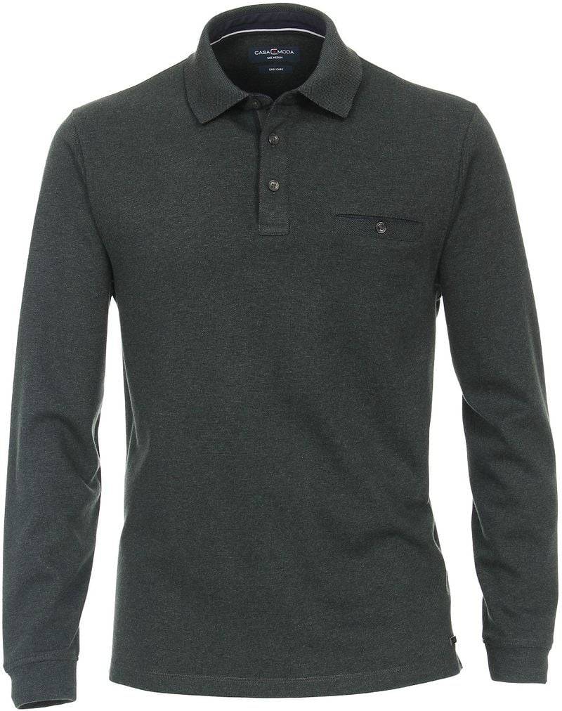 Casa Moda Poloshirt LS Dunkelgrün - Größe M von Casa Moda