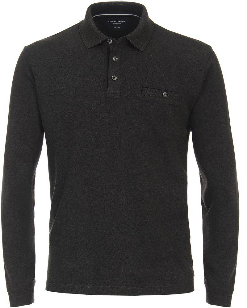 Casa Moda Poloshirt Long Sleeves Anthrazit - Größe XL von Casa Moda