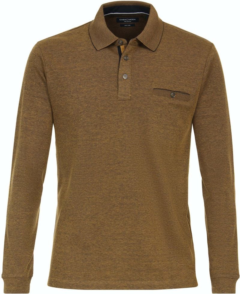 Casa Moda Poloshirt Long Sleeves Gelb - Größe M von Casa Moda