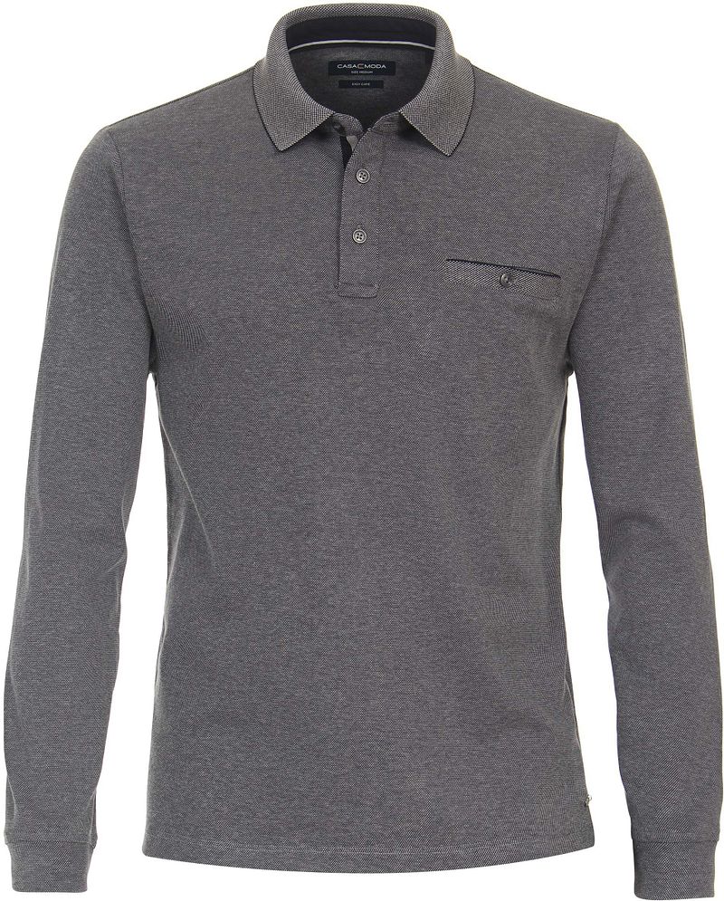 Casa Moda Poloshirt Long Sleeves Grau - Größe 3XL von Casa Moda