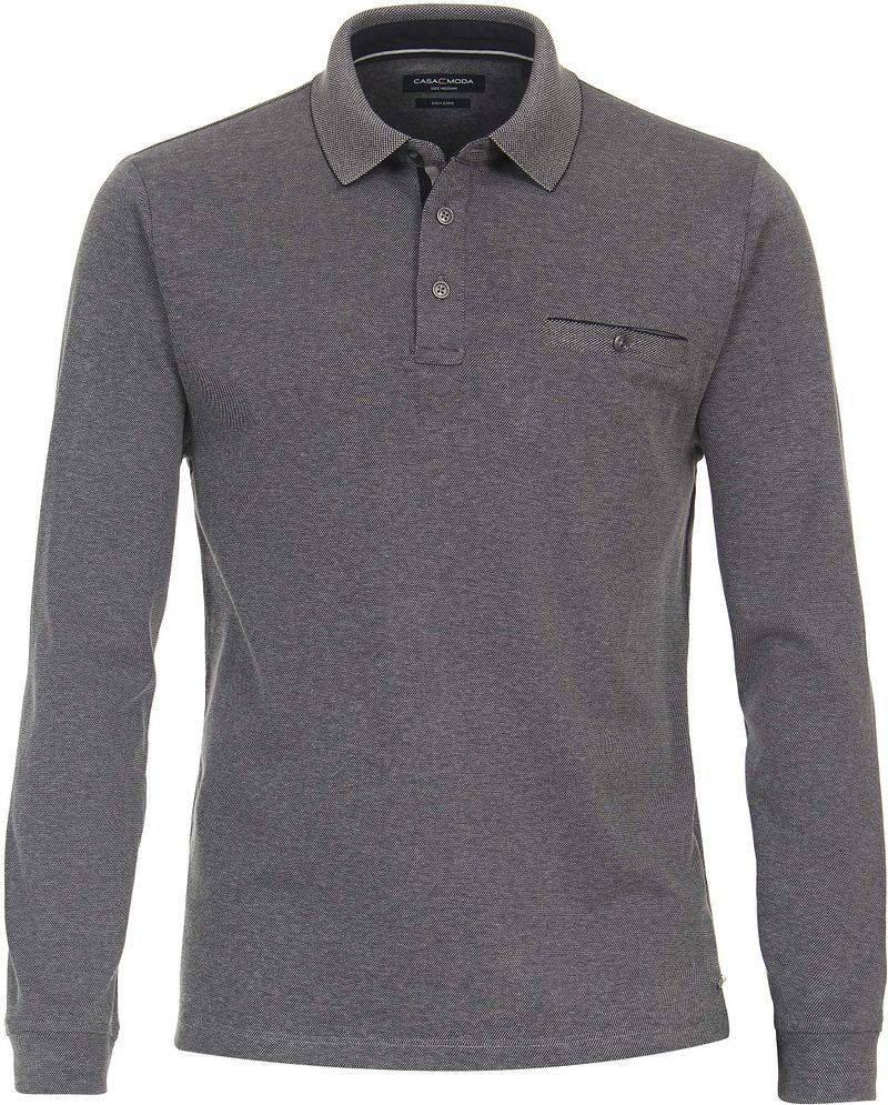 Casa Moda Poloshirt Long Sleeves Grau - Größe XXL von Casa Moda