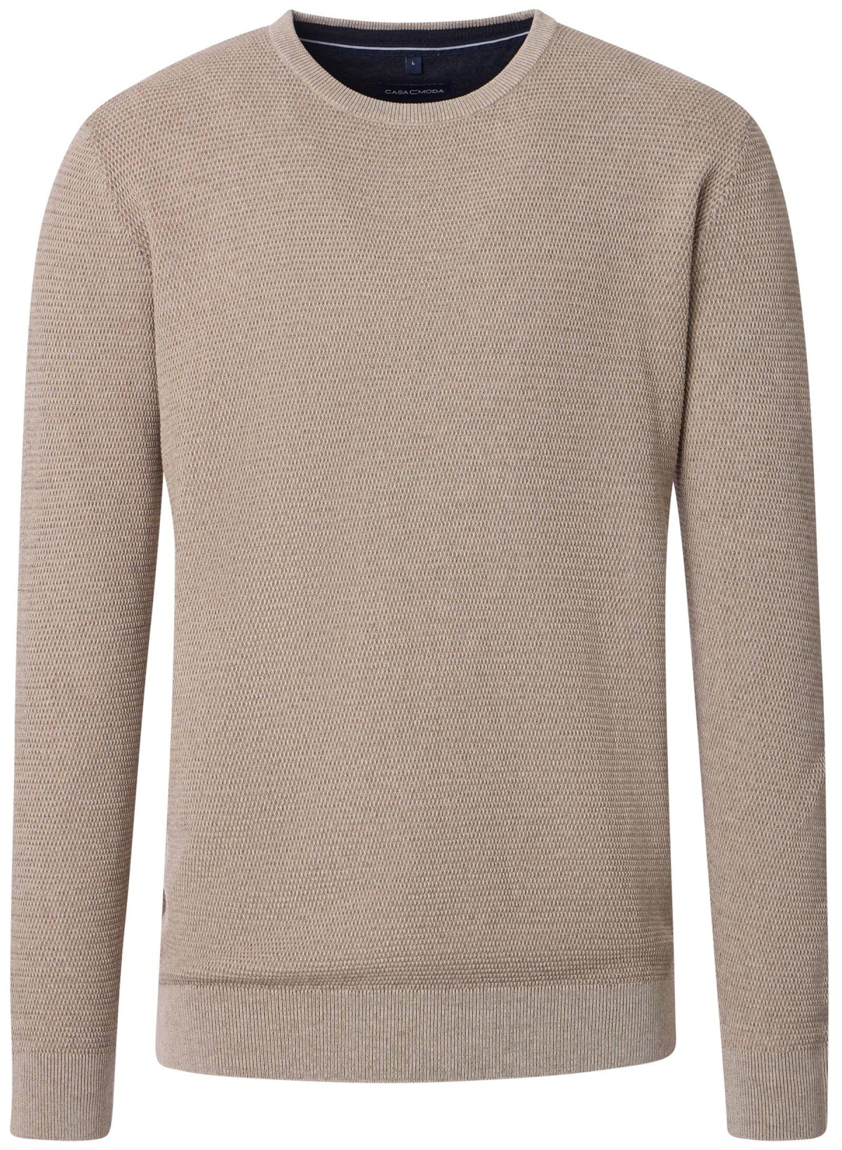Casa Moda - Pullover - Rundhals Ausschnitt - Struktur - beige von Casa Moda