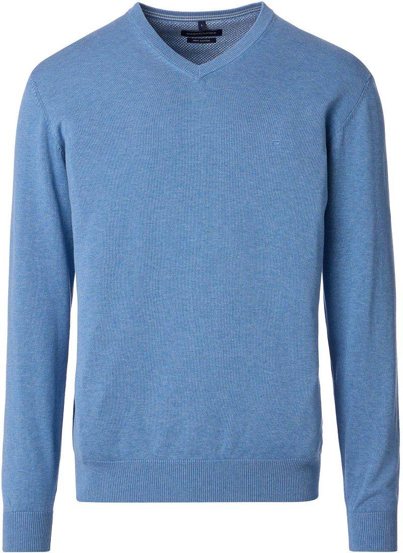 Casa Moda Pullover V-Ausschnitt Blau - Größe L von Casa Moda