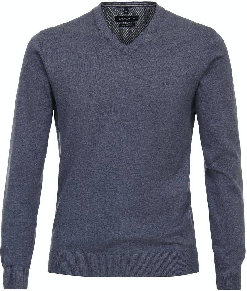 Casa Moda Pullover V-Ausschnitt Blau - Größe XXL von Casa Moda
