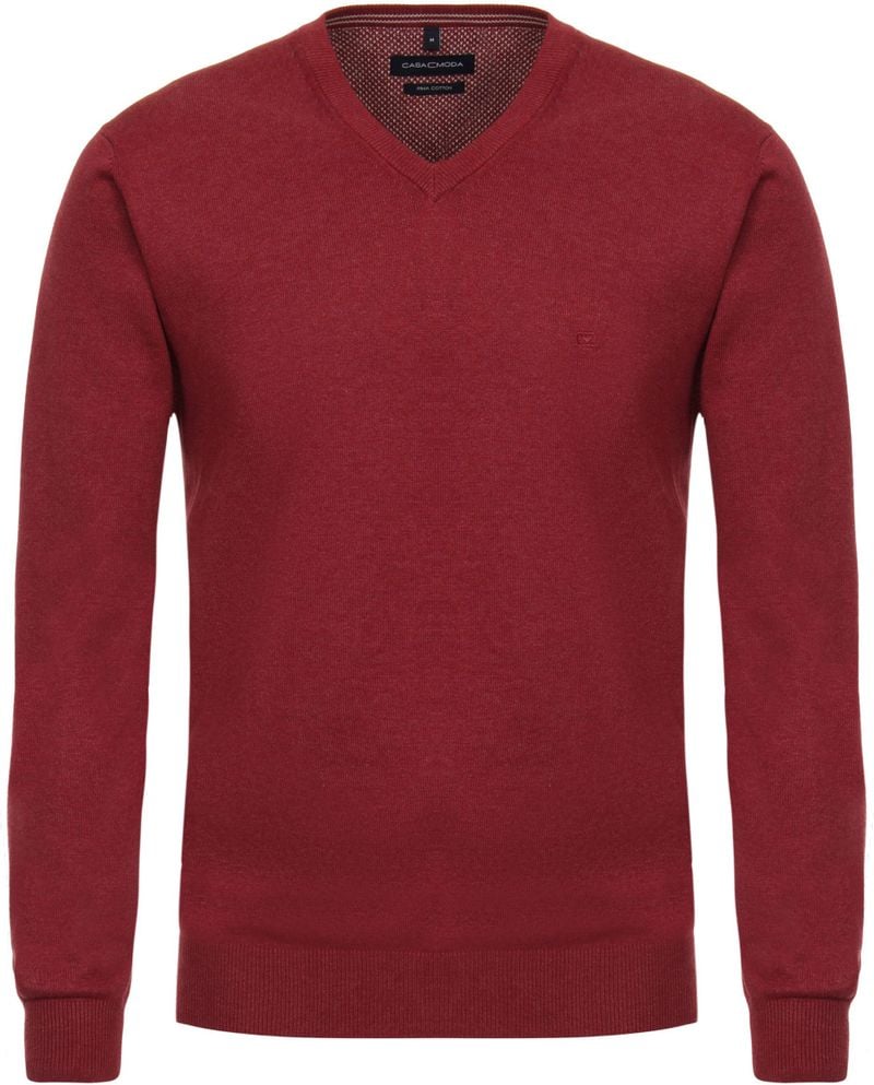 Casa Moda Pullover V-Ausschnitt Bordeaux - Größe 3XL von Casa Moda