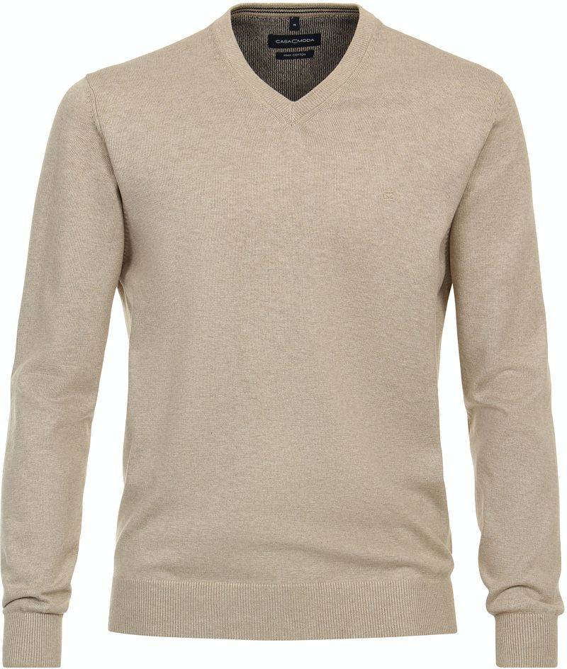 Casa Moda Pullover V-Ausschnitt Ecru - Größe 4XL von Casa Moda