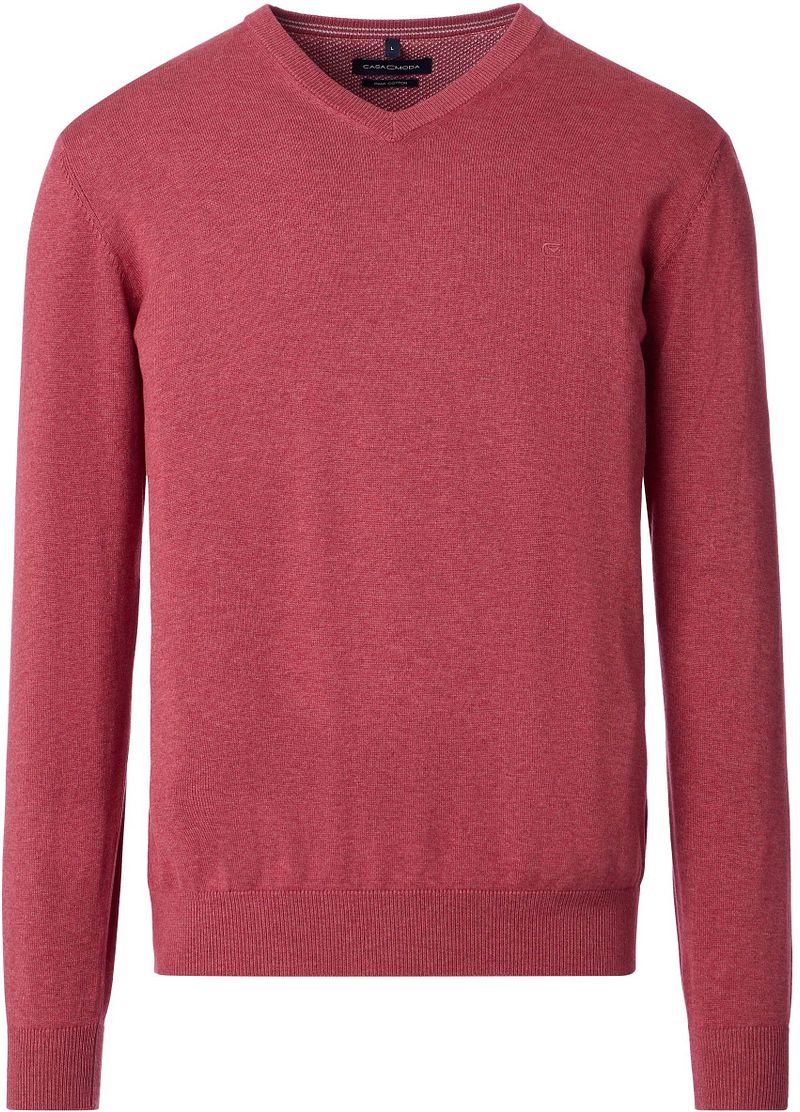 Casa Moda Pullover V-Ausschnitt Fresh Brick - Größe L von Casa Moda