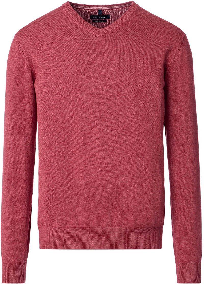Casa Moda Pullover V-Ausschnitt Fresh Brick - Größe L von Casa Moda