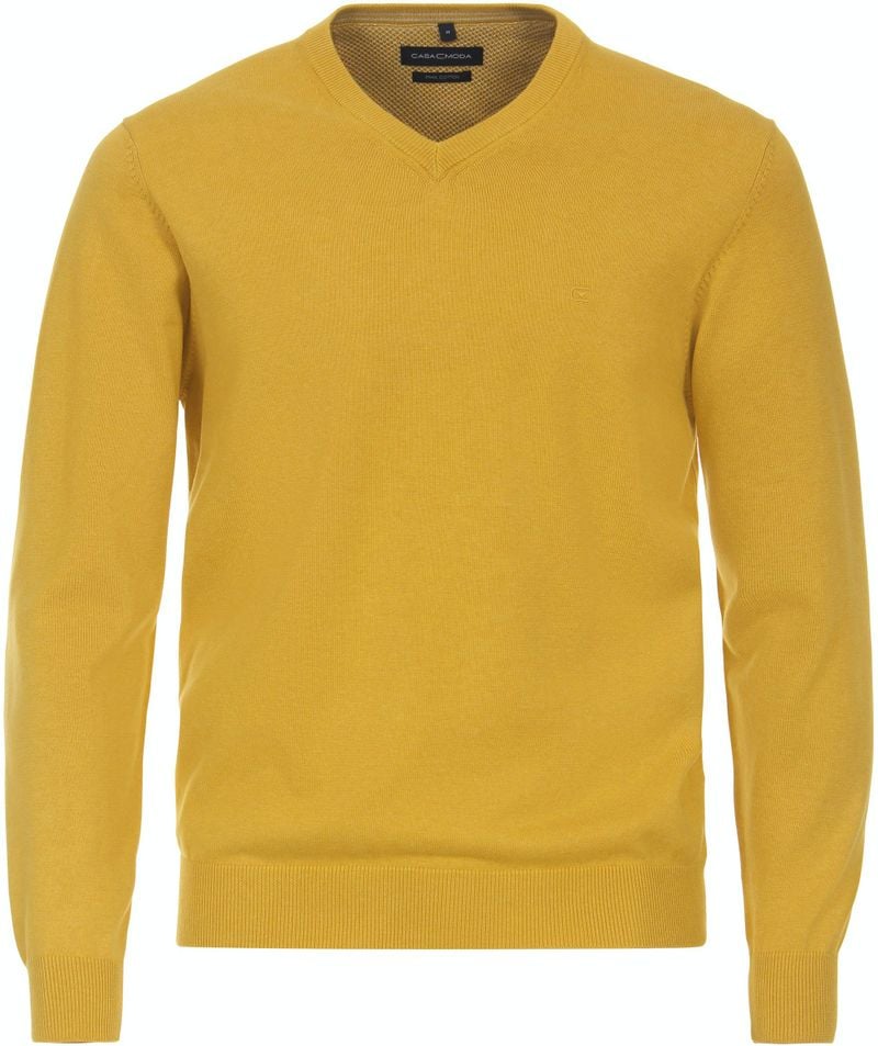 Casa Moda Pullover V-Ausschnitt Gelb - Größe 5XL von Casa Moda