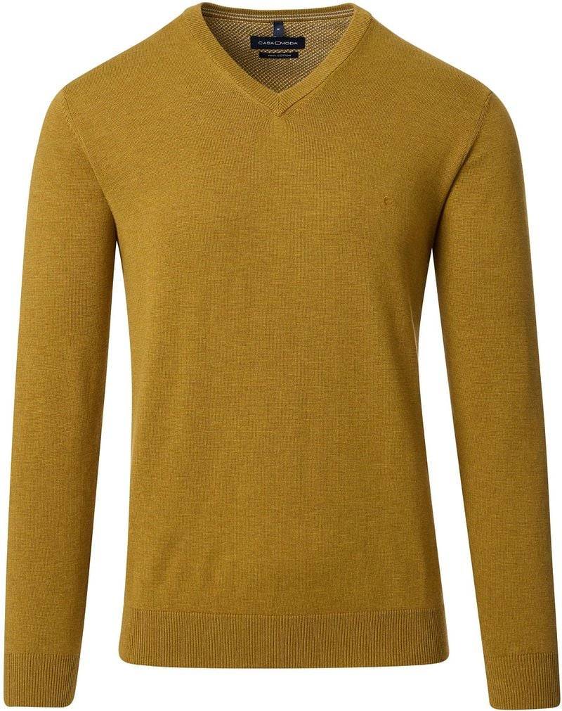 Casa Moda Pullover V-Ausschnitt Gelb  - Größe L von Casa Moda