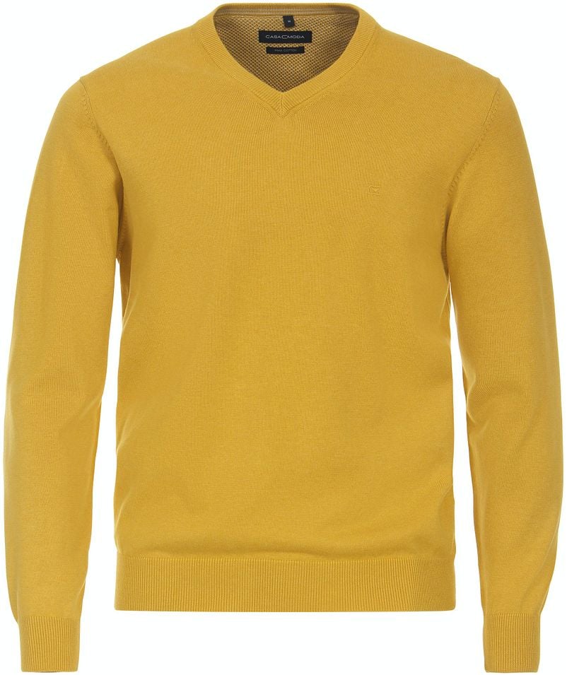 Casa Moda Pullover V-Ausschnitt Gelb - Größe M von Casa Moda