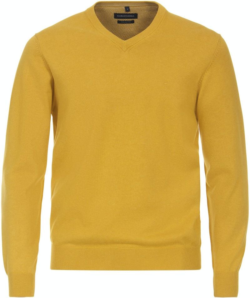 Casa Moda Pullover V-Ausschnitt Gelb - Größe XXL von Casa Moda