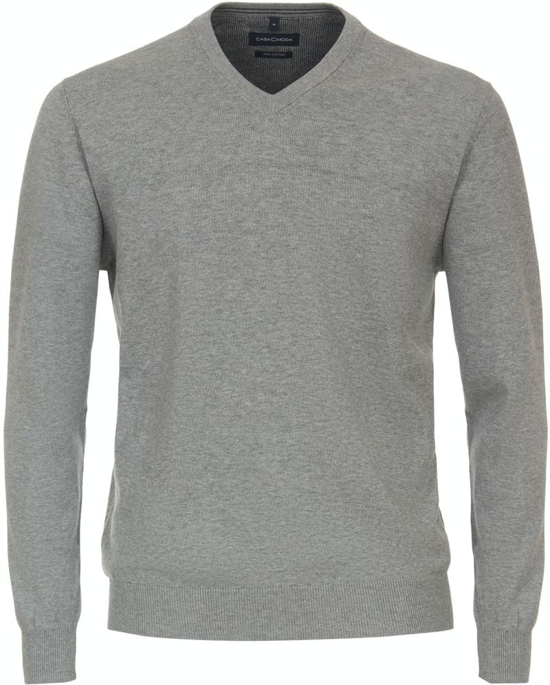 Casa Moda Pullover V-Ausschnitt Grau - Größe 3XL von Casa Moda