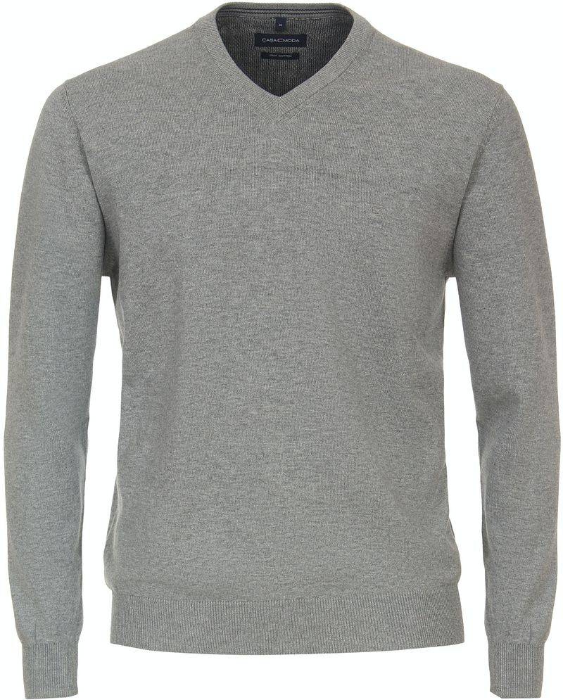 Casa Moda Pullover V-Ausschnitt Grau - Größe XL von Casa Moda