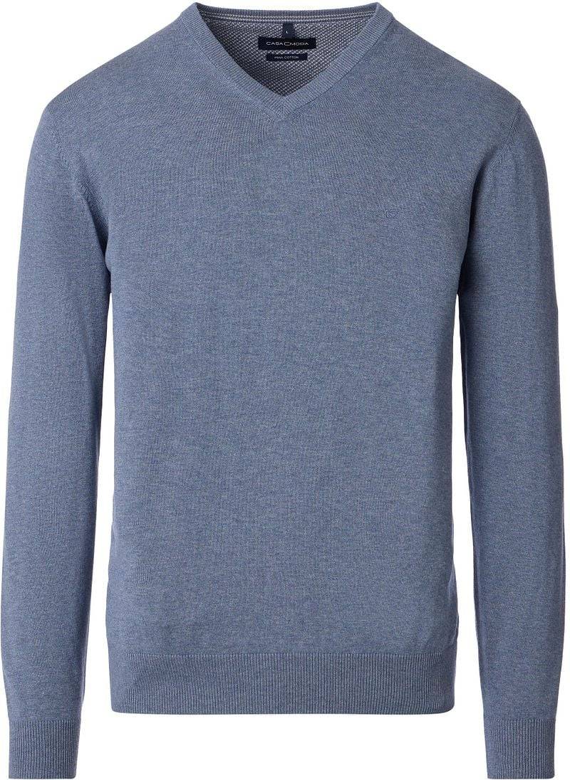 Casa Moda Pullover V-Ausschnitt Grey Indigo - Größe XXL von Casa Moda