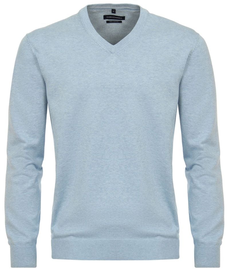 Casa Moda Pullover V-Ausschnitt Hellblau - Größe 5XL von Casa Moda