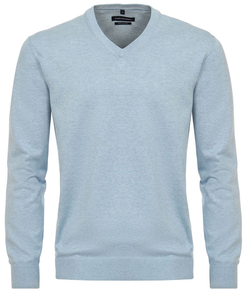 Casa Moda Pullover V-Ausschnitt Hellblau - Größe XXL von Casa Moda