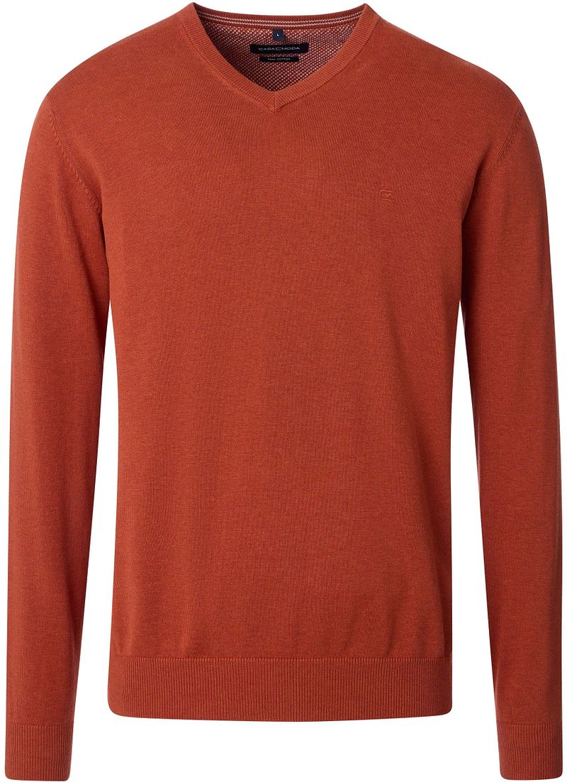 Casa Moda Pullover V-Ausschnitt Orange Brick - Größe 3XL Casa Moda Pullover V-Ausschnitt Orange Brick - Größe 3XL von Casa Moda