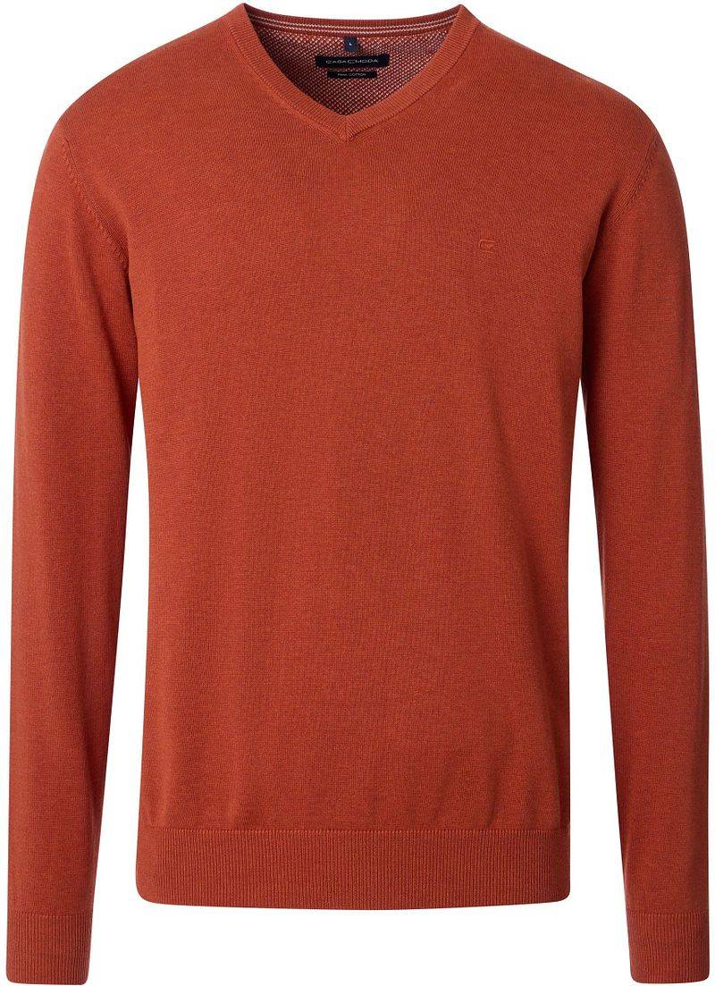 Casa Moda Pullover V-Ausschnitt Orange Brick - Größe 5XL von Casa Moda