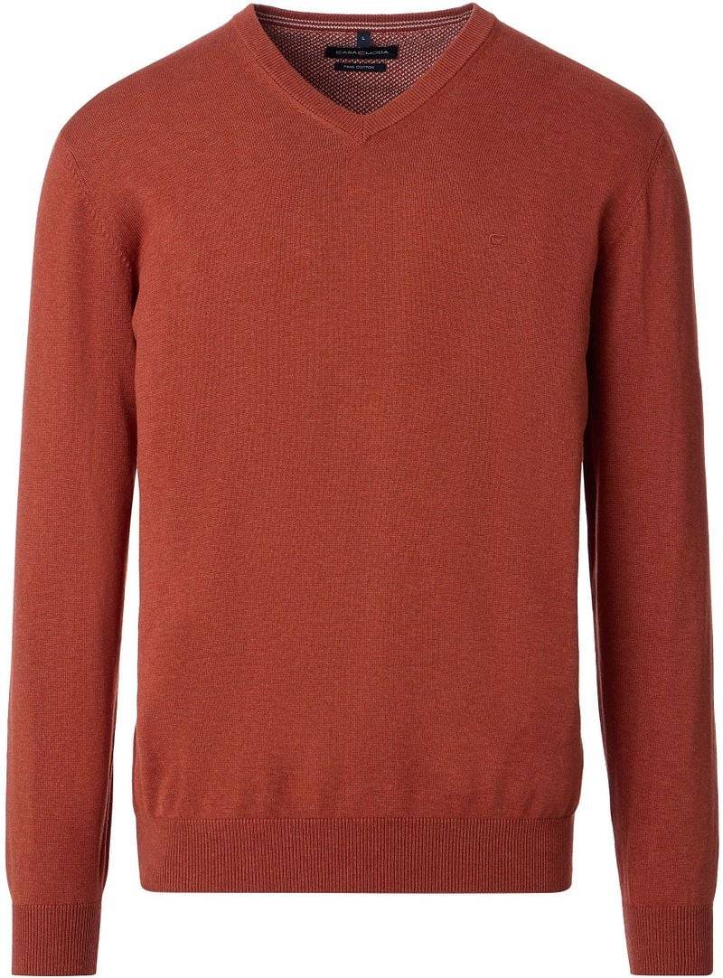 Casa Moda Pullover V-Ausschnitt Red Brick - Größe XXL von Casa Moda