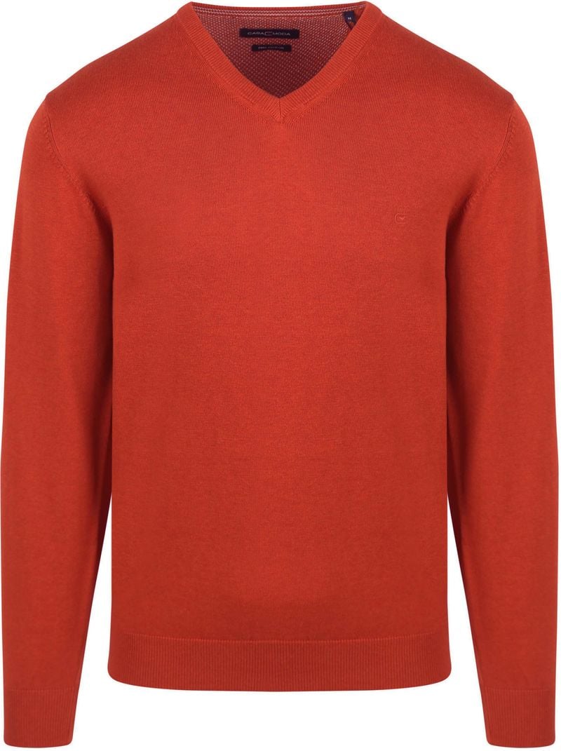 Casa Moda Pullover V-Halsausschnitt Orange - Größe 3XL von Casa Moda