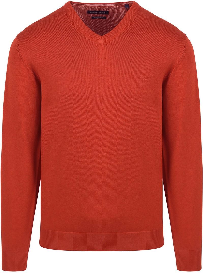 Casa Moda Pullover V-Halsausschnitt Orange - Größe XXL von Casa Moda