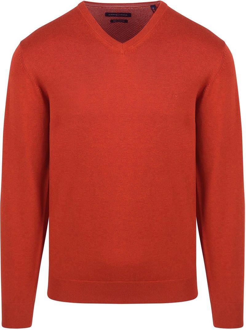 Casa Moda Pullover V-Halsausschnitt Orange - Größe XXL von Casa Moda
